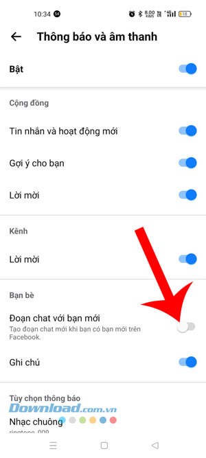 Đã tắt tính năng này