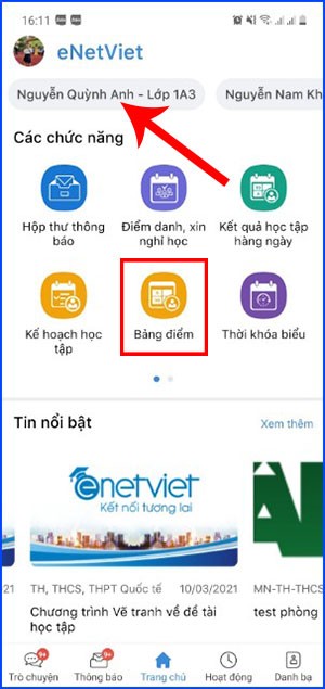 eNetViet tra cuu diem 2*395238
