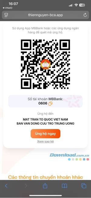 ung ho dong bao vung lu tren VNeID 3*543023