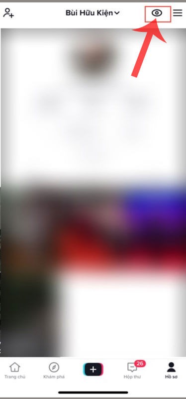 Nhấn vào biểu tượng con mắt