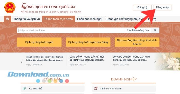 Hướng dẫn xin cấp bản sao giấy khai sinh online