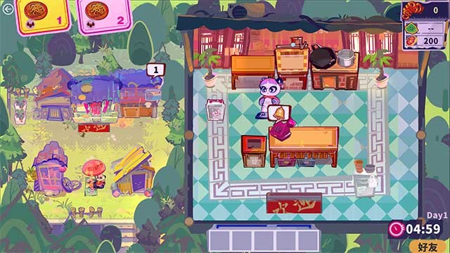 Nấu nướng, thu thập nguyên liệu, dọn vệ sinh và phục vụ thực khách