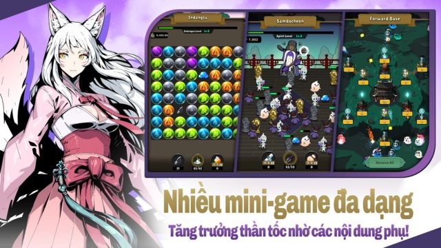 Nhiều minigame đa dạng, hỗ trợ tăng trường thần tốc