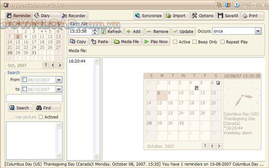 Với HyperCalendar bạn cũng có thể lưu giữ nhật ký và chỉnh sửa nó mỗi ngày