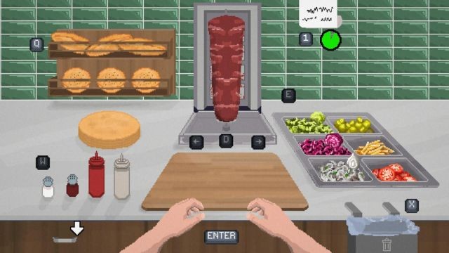 I Can Only Speak Doner là game nấu ăn phong cách Time Management và luyện đánh máy