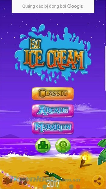 Giao diện game Ice Cream