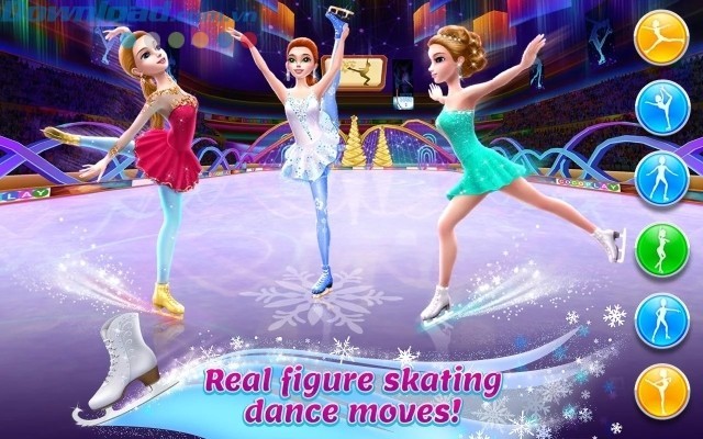 Thực hiện các động tác chuyên nghiệp trên sân băng