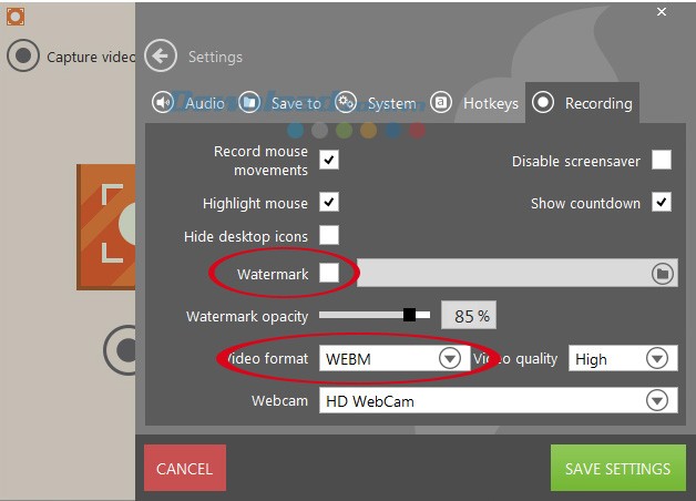 Không chèn được hình mờ trong bản free