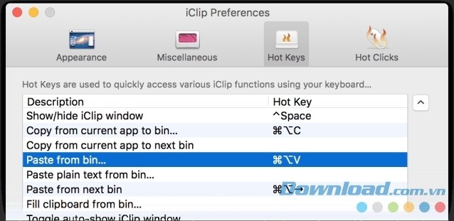 Hỗ trợ nhiều phím tắt nhanh