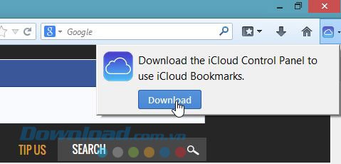 Tải iCloud Control Panel