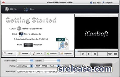 iCoolsoft M4A Converter for Mac 3.1.08