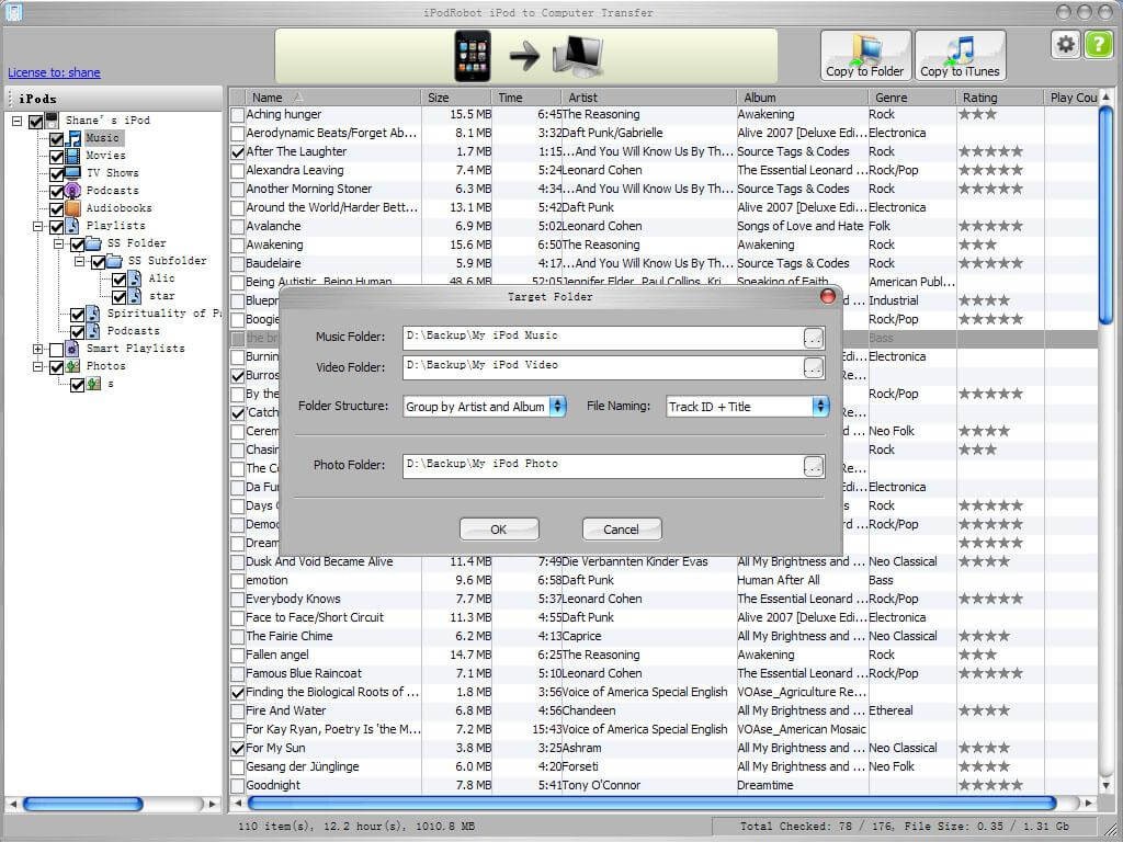 Giao diện iCopyBot