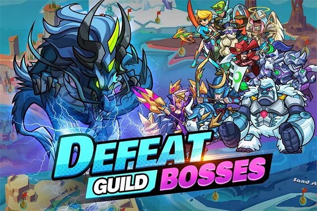 Hợp tác cùng nhau để đánh bại boss bang hội