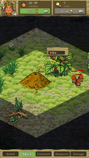Xây dựng tổ kiến của bạn trong game Idle Ant Colony
