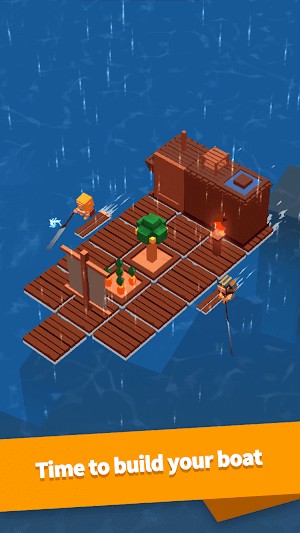 Xây dựng một chiếc bè và sống trên biển trong game Idle Arks Build at Sea