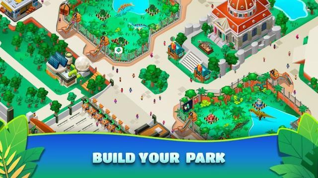 Xây dựng công viên khủng long của bạn trong game Idle Dinosaur Park Tycoon