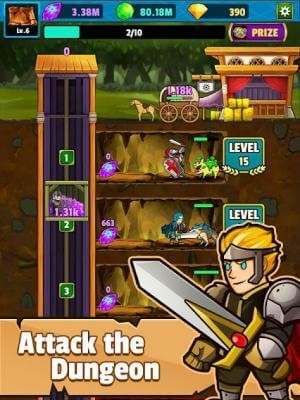 Chinh phục hầm ngục và kiếm kho báu trong game Idle Dungeons Hell Rift