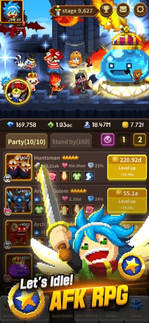 Idle Guardians Never Die là một game nhập vai chiến đấu rảnh tay thú vị