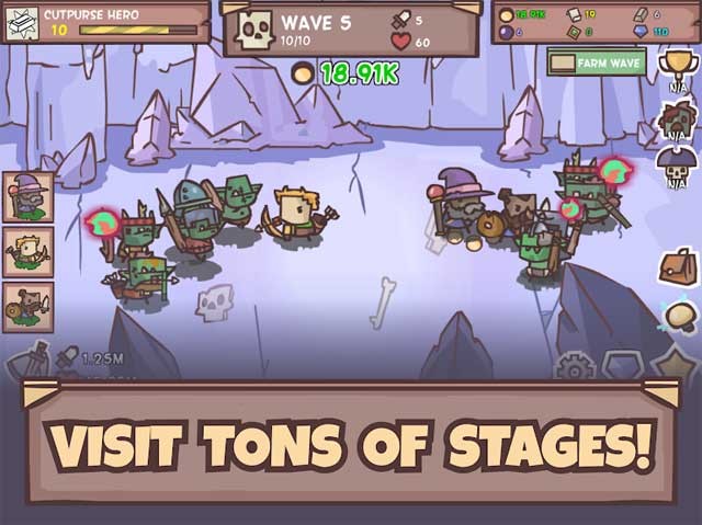 Idle Hero Defense cho Android là game thủ thành đánh quái với vô số level đầy thử thách