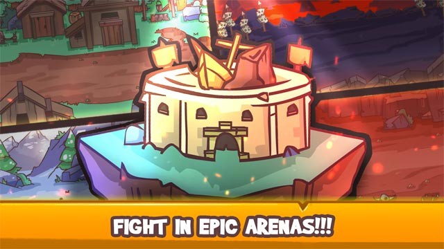 Chinh chiến tại nhiều đấu trường khác nhau trong Idle Hero Defense