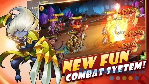 Cơ chế chiến đấu của Idle Heroes cho iOS vô cùng vui nhộn