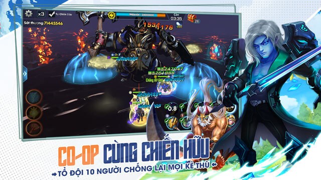 Chế độ chơi Co-op, xây dụng tổ đội 10 người chống lại kẻ thù