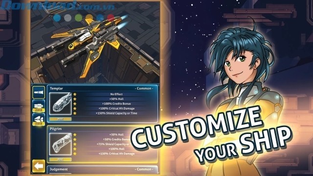 Tùy chỉnh, nâng cấp phi thuyền của bạn