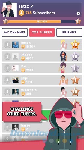 Thách thức các Tuber khác