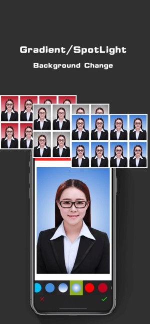 IDPhoto Wizard tạo các bức ảnh thẻ có phông nền khác nhau
