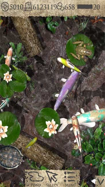 Giao diện Pocket Pond 2 cho iOS