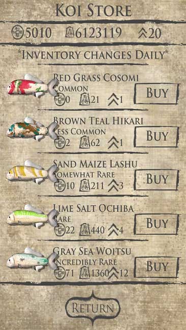 Cửa hàng cá trên Pocket Pond 2 cho iOS