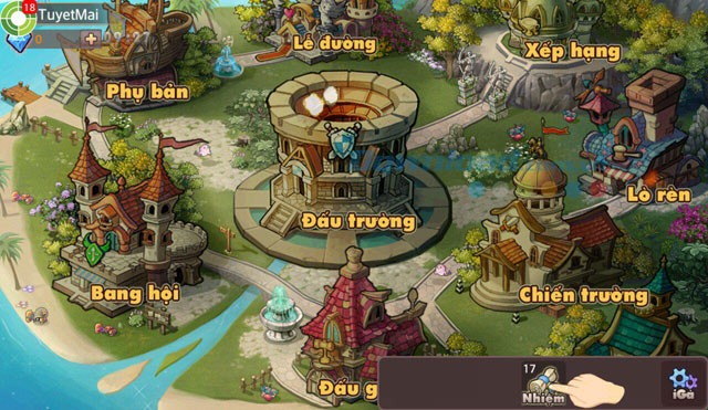 Giao diện chính của game iGà