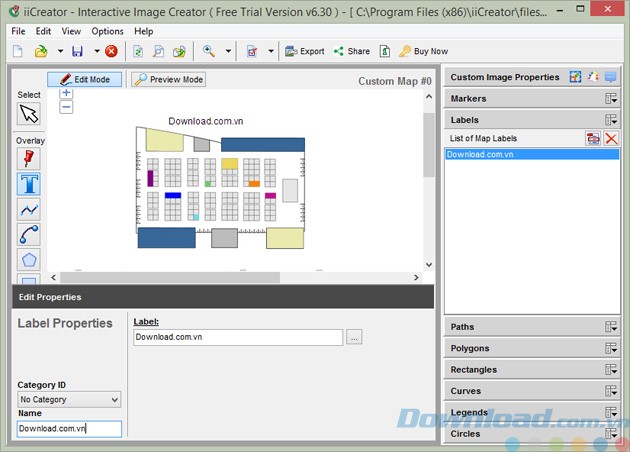 Giao diện của iiCreator
