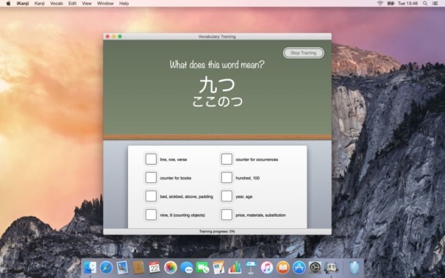 Giao diện iKanji cho Mac