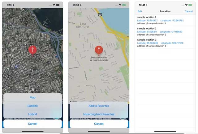 Biết vị trí hiện tại hoặc vị trí được chỉ định bằng vài lần chạm vào màn hình