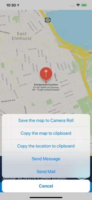 Lưu bản đồ vào camera roll