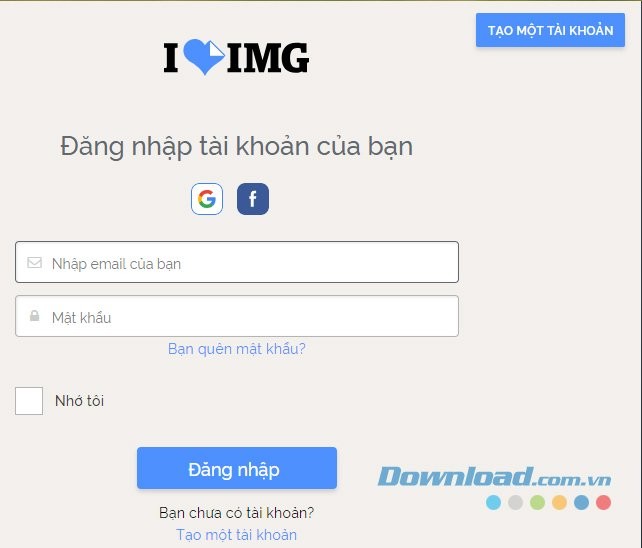 Đăng nhập dịch vụ