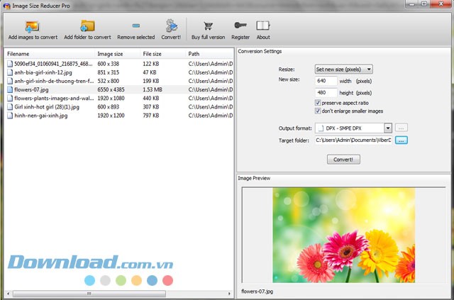 Đổi định dạng ảnh đơn giản với Image Size Reducer