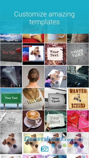 Giao diện chỉnh sửa ảnh của ứng dụng ImageChef