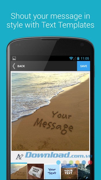 Giao diện chỉnh sửa ảnh của ứng dụng ImageChef