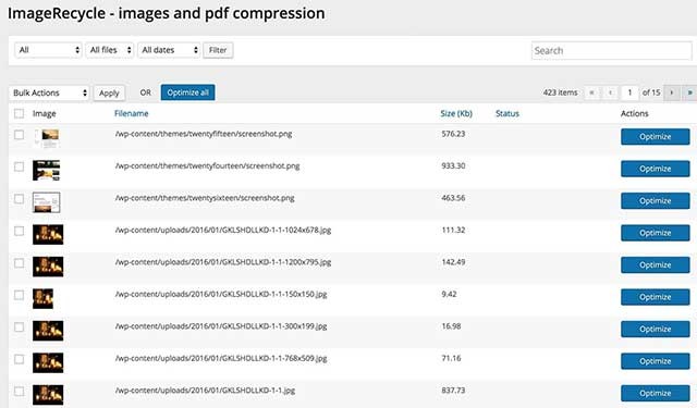 Mỗi tập lệnh được thực thi trên một máy chủ được tối ưu hóa để nén ảnh nhanh nhất