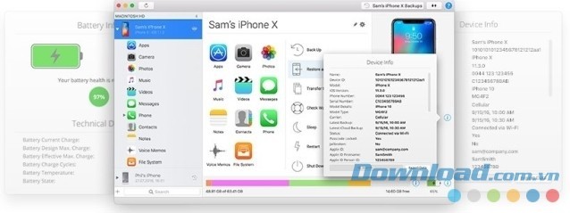 iMazing hỗ trợ iPhone X