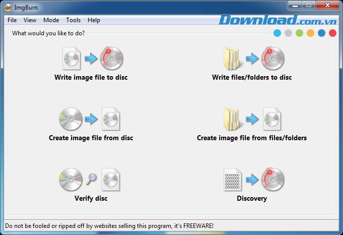ImgBurn trên Windows 7