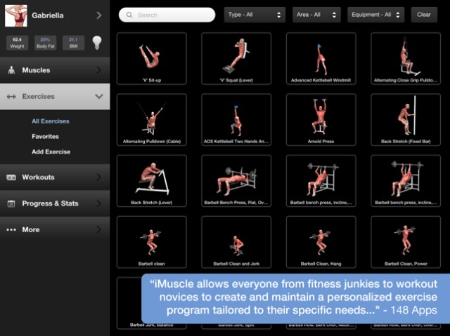 Vô số bài tập khác nhau phục vụ mục đích tập luyện của bạn