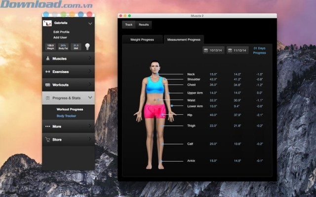 Chia sẻ sự tiến bộ của bạn thông qua email hay mạng xã hội