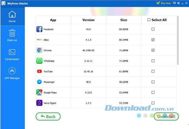 Xóa ứng dụng không cần thiết