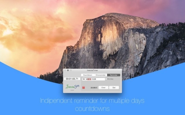 InerziaTimer cho Mac tích hợp tính năng nhắc nhở thông minh