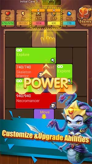 Nâng cấp sức mạnh cho anh hùng