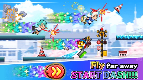 Điều khiển nhân vật nam doanh nhân vượt chướng ngại vật