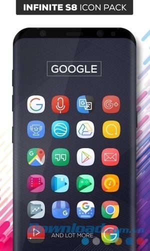 Infinite S8 Icon Pack cho Android thiết kế icon đẹp